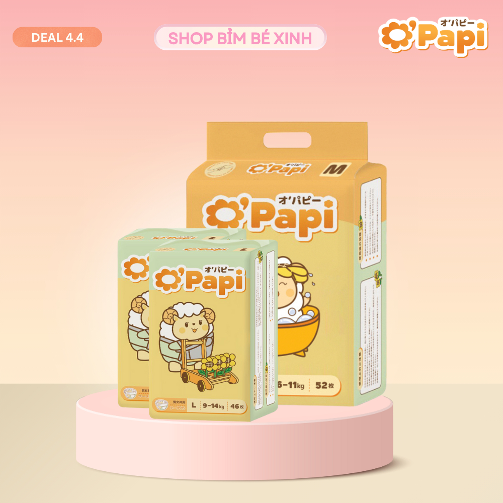 Tã Bỉm OPAPI Dán/Quần Chính Hãng Nội Địa Nhật NB58/S56/M52/M48/L46/XL42/XXL38