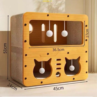 [SALE] Nhà cào móng Ba Tầng Cho Mèo Tích Hợp Ổ Ngủ Bốn Mùa Đa Năng Cho Mèo