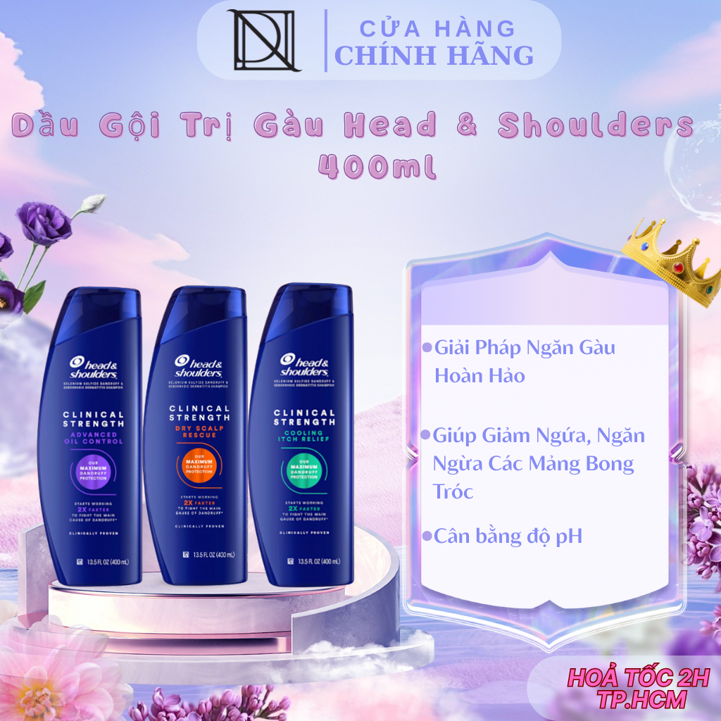 Dầu Gội Giàm Gàu Head & Shoulders Clinical Strength 400ml (Bill Mỹ)