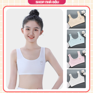 Áo lót bé gái hai lớp kín đáo giúp bảo vệ và nâng đỡ vòng 1 , áo lá học sinh cấp 2 cấp 3