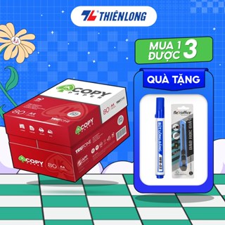 Combo 5 ream Giấy in A4, giấy photo IK Copy 80gsm độ dày cao, đều màu không gợn sóng, không xơ xước và không tách lớp