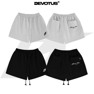 Quần đùi Nỉ chân cua 450gsm form trên gối Devotus Local Brand Unisex - SHORT450 LOGO THÊU 3D