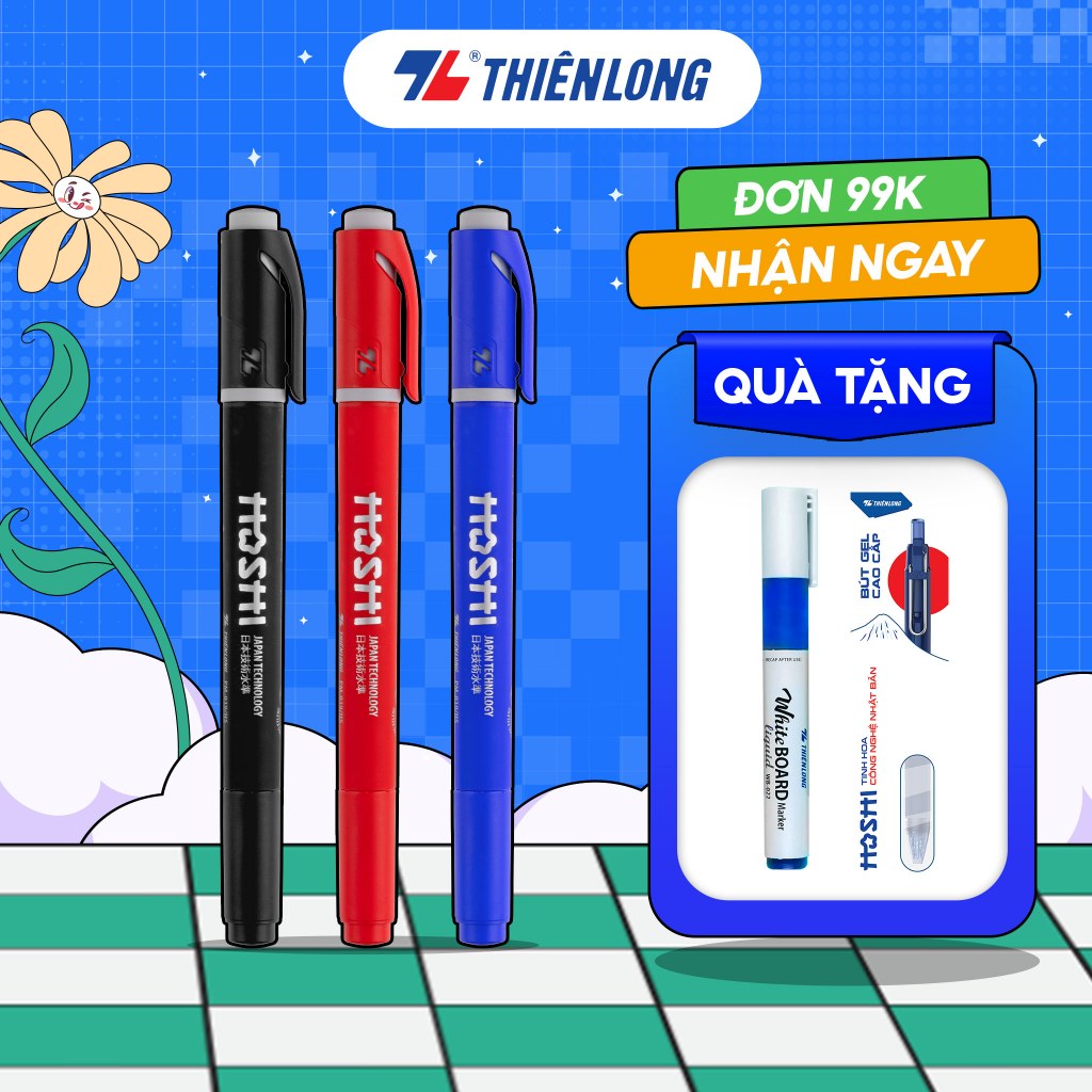 Bút lông dầu Hoshi Thiên Long PM-019/HS - Công nghệ Nhật Bản