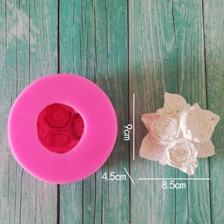 Khuôn silicon hoa hồng anh chùm làm rau câu, socola, nến, xà phòng
