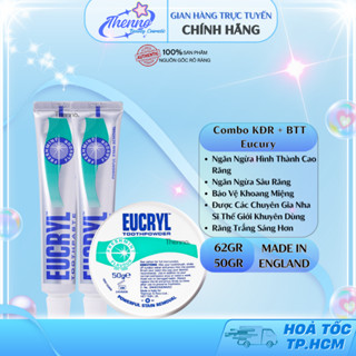 Combo Kem Đánh Răng Và Bột Làm Trắng Răng Eucryl Toothpowder 62gr
