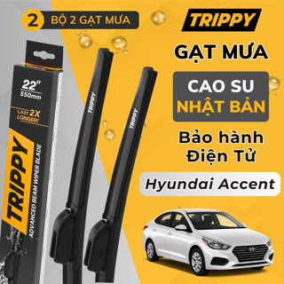 Cặp Gạt mưa Hyundai ACCENT - Lưỡi gạt Nhật Bản nhập khẩu - Chính hãng TRIPPY, Bảo hành điện tử - Gạt mưa Accent