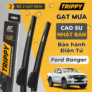 Cặp Gạt mưa Ford RANGER - Lưỡi gạt Nhật Bản nhập khẩu - Chính hãng TRIPPY, Bảo hành điện tử - Gạt mưa Ranger