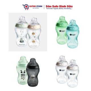  Tổng hợp các mẫu bình PP 340ml có van tiệt trùng hoạ tiết và trơn  núm tuỳ chọn  