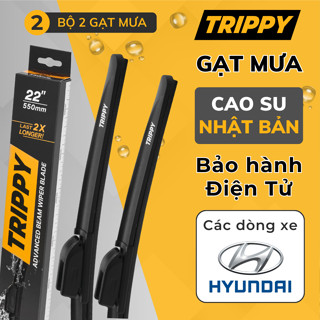 Cặp Gạt mưa ô tô HYUNDAI - Lưỡi gạt Nhật Bản nhập khẩu - Chính hãng TRIPPY - Bảo hành điện tử - Gạt mưa Hyundai
