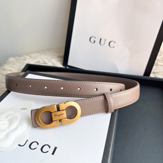 Thắt lưng nữ bản 2.5cm cao cấp, dây lưng nữ mã Ferra Logo( ảnh video thật)