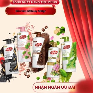 Sữa Tắm Lifebuoy 800gr Detox Và Sạch Sâu Khỏi Bụi Mịn Pm2.5 Detox 100% Từ Thiên Nhiên Diệt Khuẩn