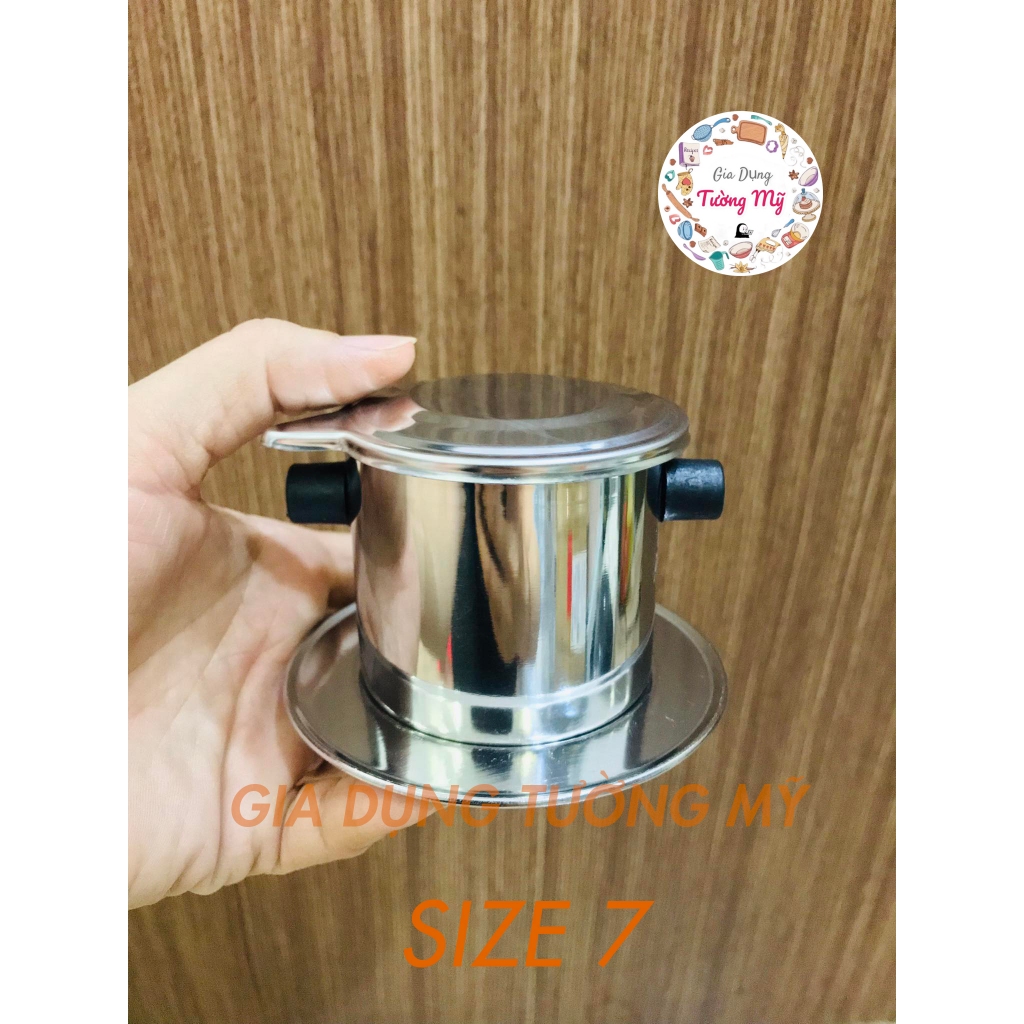 [SỈ] Phin cafe inox, Coffee Finter - Phin pha cà phê inox cao cấp size 7, 8, 9, 10 - Fin cafe