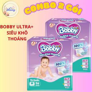 COMBO 2 Tã quần Bobby Ultra+ siêu khô thoáng đủ size M/L/XL/XXL Momy Shop