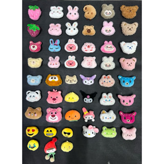 Combo 100 mặt gấu bông cute kèm ghim cài - nhiều mẫu HOT Loppy/Capybara/Koromi/Gấu dâu...  mini 4-8cm giá rẻ