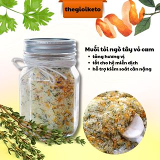 Muối tỏi ngò tây tăng cường hương vị cho món ăn , muối chấm cùng thảo mộc tốt cho sức khỏe .(200gr)