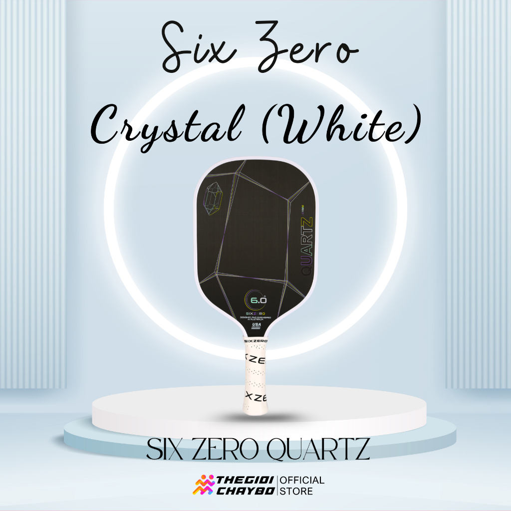 Vợt Pickleball Six Zero Quartz - Crystal (White)