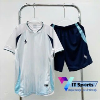 Bộ quần áo bóng đá PP xanh in tên số theo yêu cầu-Áo bóng đá,đồ đá banh chất liệu thun, mè