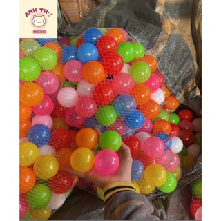 Combo 100 quả bóng nhựa nhiều màu mềm cho bé hàng Việt Nam , bé tha hồ vui chơi .