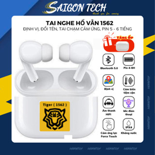 Tai Nghe Bluetooth Hổ Vằn 1562 Bản Pro 2, Bass Tốt, Full Tính Năng, Cảm Ứng, Pin Trâu 5 Giờ, Bản Lề Chống Gập, Tặng Ốp