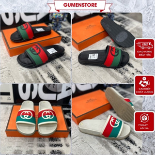 Dép Quai Ngang Thời Trang Nam Nữ Kẻ Ngang 2 Sọc - Dép Lê Nam Nữ Chất Cao Su Cao Cấp Êm Chân