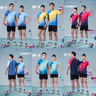 Bộ Quần Áo Bóng Chuyền Nam Nữ, Beyono Flas II Loang Màu, Tay Áo Phối Nổi Bật, Mềm Thoáng Mát 