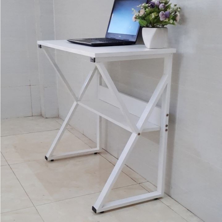 Bàn Làm Việc BKKL Chân Chữ K Kệ Lửng - Chân Sắt, Mặt Gỗ MDF -Nhiều Kích Thước, Full Phụ Kiện Lắp Ráp | BigBuy360 - bigbuy360.vn