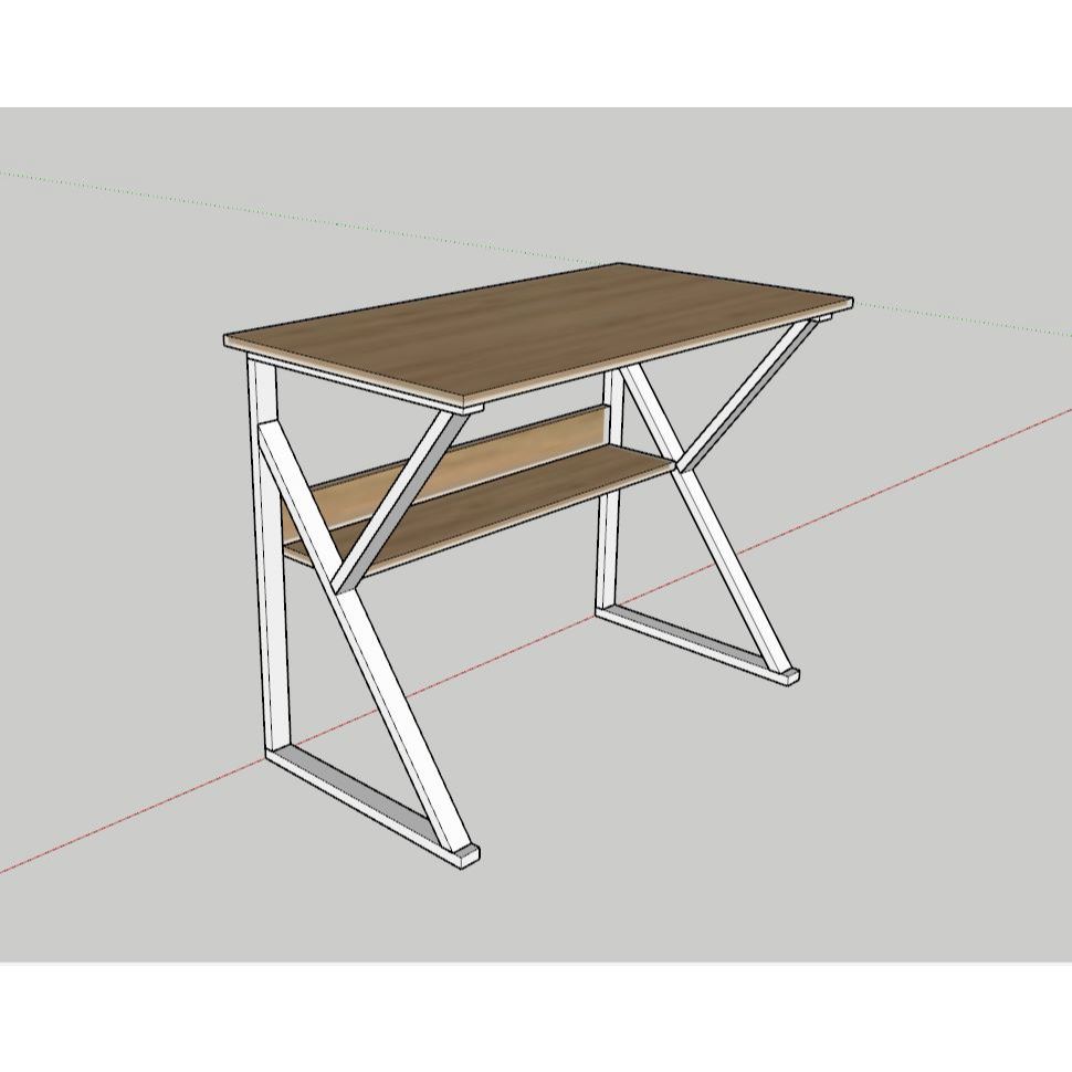 Bàn Làm Việc BKKL Chân Chữ K Kệ Lửng - Chân Sắt, Mặt Gỗ MDF -Nhiều Kích Thước, Full Phụ Kiện Lắp Ráp | BigBuy360 - bigbuy360.vn