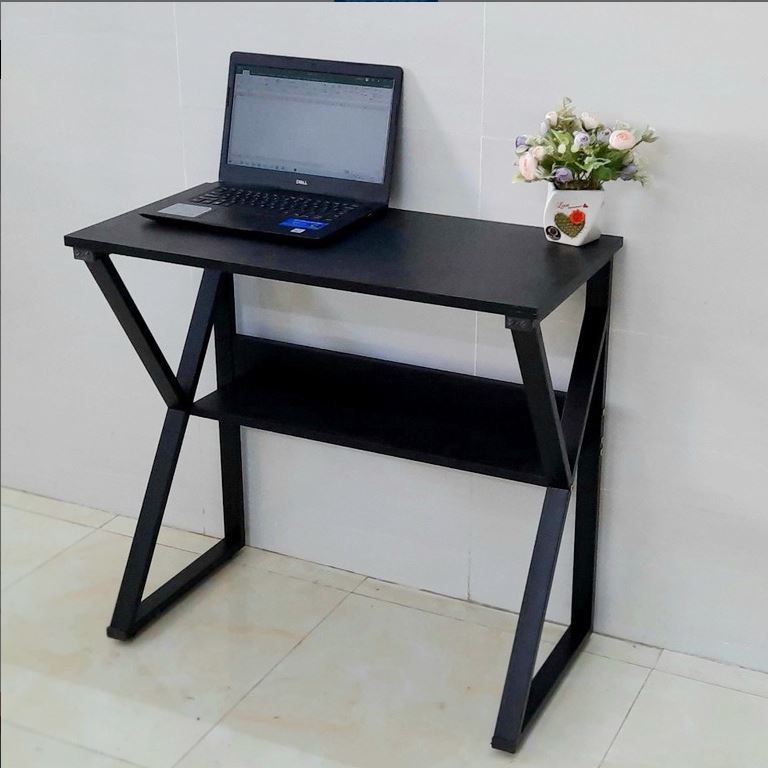 Bàn Làm Việc BKKL Chân Chữ K Kệ Lửng - Chân Sắt, Mặt Gỗ MDF -Nhiều Kích Thước, Full Phụ Kiện Lắp Ráp | BigBuy360 - bigbuy360.vn