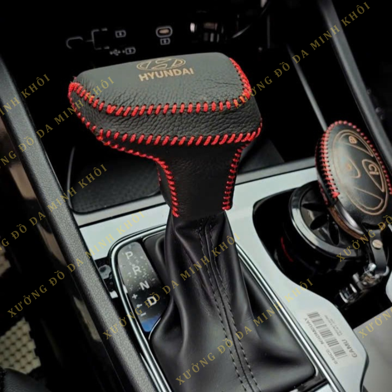 Bao da bọc da cần số HYundai Creta, Tucson 2024, Stargazer, Accent, Elantra 2024  bằng da nhập khẩu