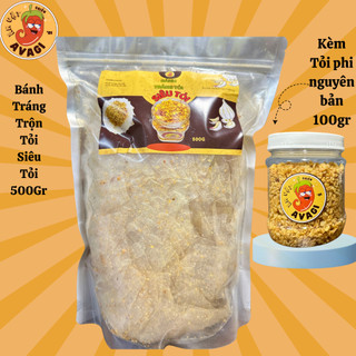 Set Bánh Tráng Muối Siêu Tỏi, Siêu Hành Phi đậm vị thơm ngon nhà Ăn Vặt AVAGI Thức Ăn Nhẹ Khô Food Snack Ăn Vặt