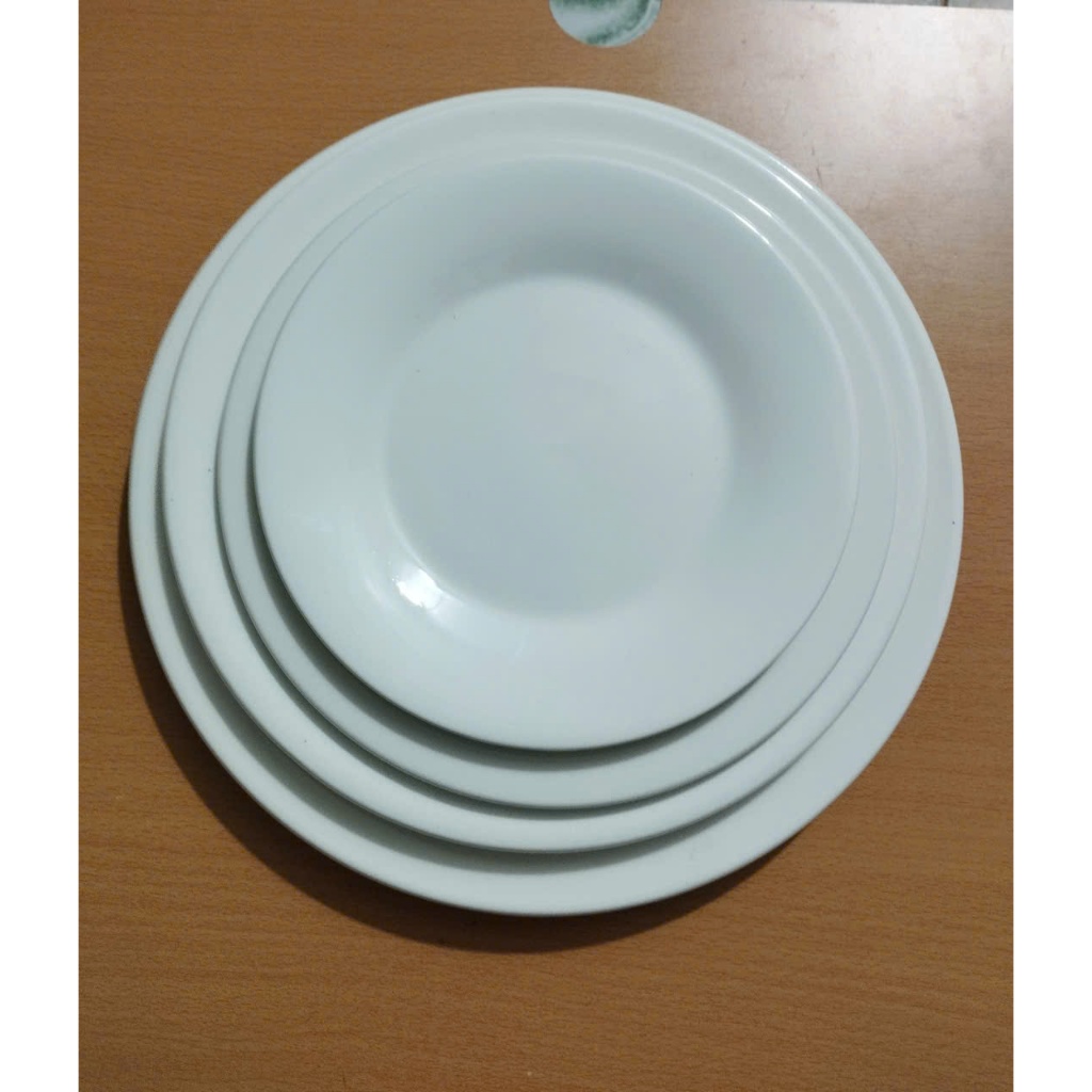 dĩa sứ cạn trắng size 15cm/18cm/20cm/22,5cm