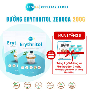 Đường ăn kiêng cho người tiểu đường Erythritol ZEROCA vị ngọt tự nhiên, dành cho người ăn Keto, các chế độ ăn kiêng giảm