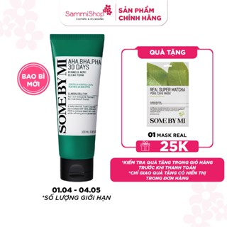 Some By Mi Sữa rửa mặt AHA-BHA-PHA 30 Days Miracle Acne Clear Foam 100ml