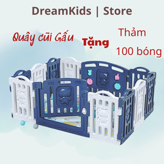 Quây cũi ghép Gấu Metoo đủ kích thước - Tặng kèm thêm thảm và bóng