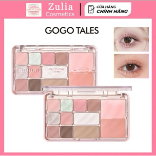 [GOGO TALES] Bảng Phấn Mắt GOGO TALES 4in1 11 Ô Má Hồng Kèm Tạo Khối/Highlight Trái Tim (GT724)