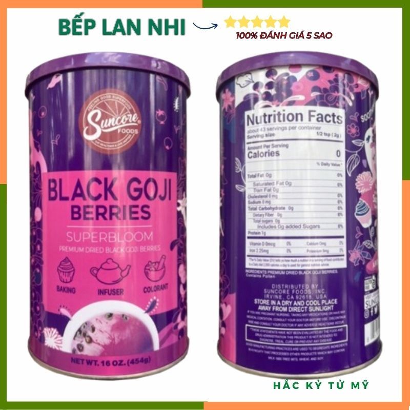 Hắc Kỷ tử organic Mỹ 454gr, hắc kỷ tử khô