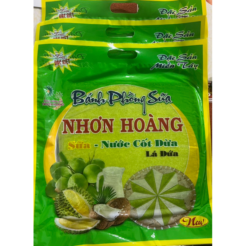(Giá sỉ) 5 túi Bánh phồng sữa - nước cốt dừa Nhơn Hoàng - Loại 220g