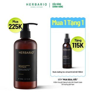 Dầu gội vỏ bưởi và bồ kết Herbario 300ml thuần chay