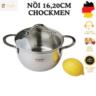 Nồi inox CHOCKMEN 16cm và 20cm, nồi thành cao inox, nồi canh, nồi đa năng CHOCKMEN, nồi bếp từ