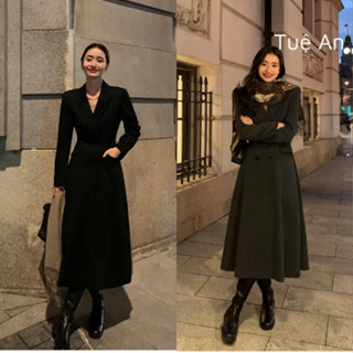  Áo Khoác Cổ Vest Dáng Ôm Eo Dài Sang Trọng Thanh Lịch Thời Trang Nữ Cao Cấp Quảng Châu  Mã TA212  