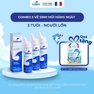 Combo 3 Chai Xịt Vệ Sinh Mũi Mỗi Ngày Sterimar Nose Hygiene & Comfort Cho Bé 3 Tuổi - Người Lớn