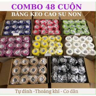 Băng keo thể thao đá bóng, băng vải tự dính cuốn cổ tay cổ chân cuốn ngón tay y tế chống chấn thương bảo vệ cơ khớp