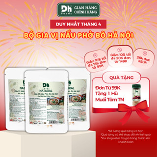 Combo 3 gói gia vị nấu phở bò Hà Nội Natural Dh Foods gia vị nấu phở hoàn chỉnh có kèm túi lọc
