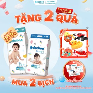 [TẶNG 2 QUÀ] Tã Bỉm Bebeboo Nhật Bản Chính Hãng Thấm Hút Tốt, Mỏng Mềm Đóng Hè Đủ Size NB80/S70/M60/L50