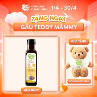 Dầu ăn dặm bổ não Hạt Lanh Mămmy giàu Omega-3 cho bé từ 6 tháng - chai 100ml