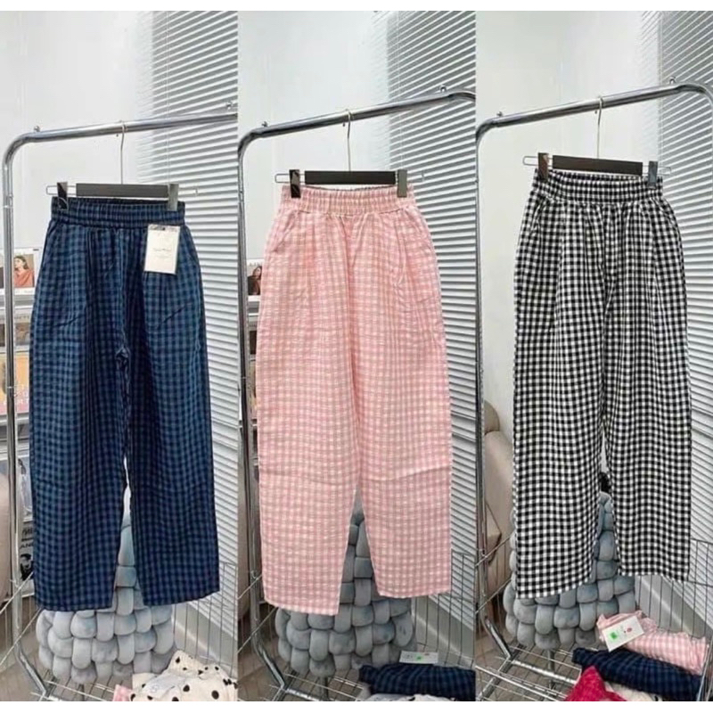 Quần Baggy Nữ , Quần Baggy Kẻ