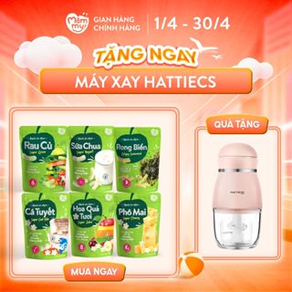 Combo 6 bánh ăn dặm Mămmy vị rau củ, phô mai, trái cây, cá tuyết, sữa chua, rong biển giòn tan, vừa tay bé - gói 25g