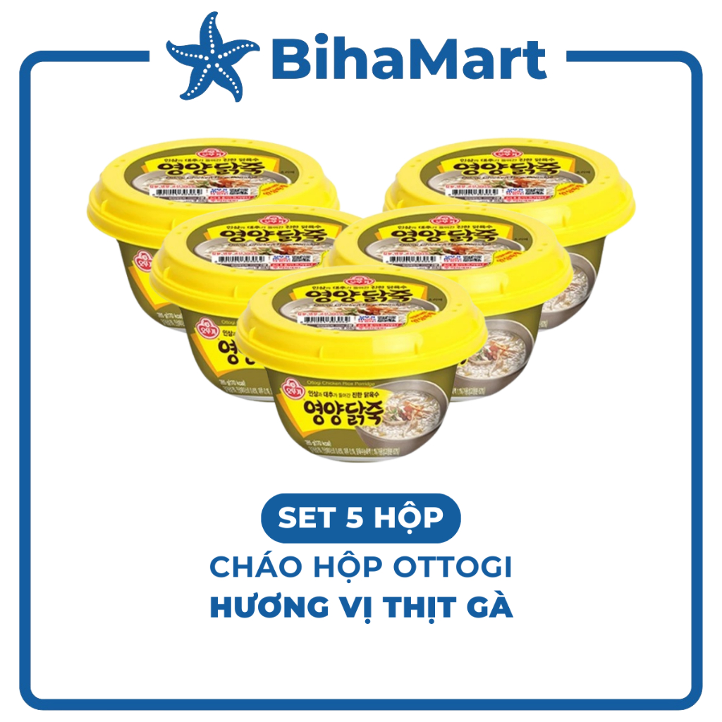 [SET5HỘP]-OTTOGI - Cháo hộp Ottogi hương vị Thịt gà, Cháo gà Ottogi, Cháo Ottogi Thịt gà, Cháo Thịt 