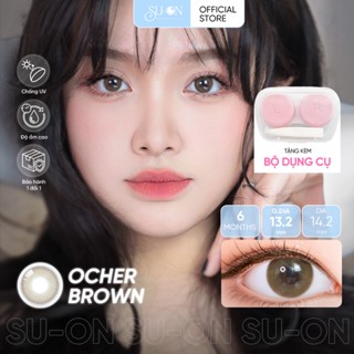 Lens nâu tự nhiên OCHER BROWN chính hãng EYESM | 6 tháng | Kính áp tròng cận SUONLENS