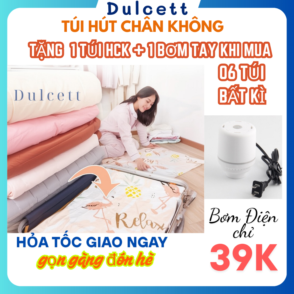 Túi Hút chân không đựng quần áo [MẪU MỚI 2025], túi đựng chăn màn mền gấp gọn, chống mốc.